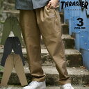 アウトレット スラッシャー イージー パンツ THRASHER SKATE AND DESTROY STRETCH EASY PANTS ストレッチ ボトムス メンズ 全3色 M-XL テーパード