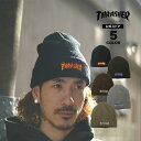 スラッシャー ビーニー ニット帽 THRASHER FLAME LOGO RIB KNIT BEANIE CAP ニットキャップ メンズ レディース ユニセックス 全5色 【公式】