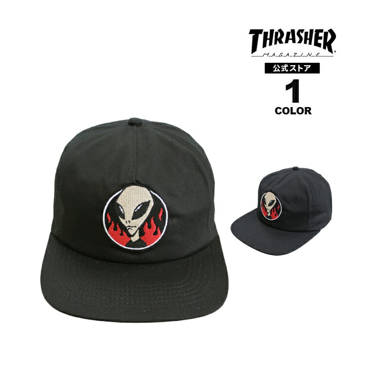 【全品P5倍 5/20 00:00から5/27 01:59まで】【SALE】アウトレット スラッシャー キャップ THRASHER CAP ALIEN WORKSHOP BELIEVE SANPBACK 帽子 メンズ レディース ユニセックス ローキャップ ブラック 黒 インポート 【公式】