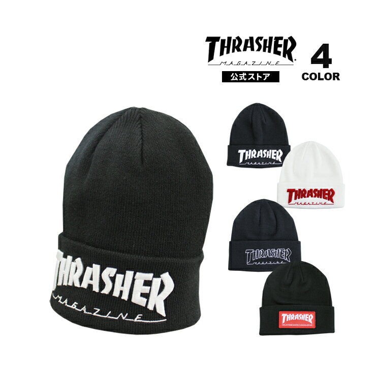 スラッシャー 帽子 メンズ 【SALE】スラッシャー ビーニー ニット帽 THRASHER EMBROIDERED LOGO KNIT CAP BEANIE 帽子 メンズ レディース ユニセックス 全4色 インポート 【公式】