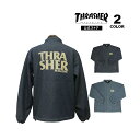 スラッシャー コーチジャケット レディース 【全品ポイント10倍 4/21 09:59まで】スラッシャー ジャケット THRASHER ANTI LOGO DENIM COACH JACKET メンズ レディース デニム コーチジャケット アウター 上着 全2色 M-XL【公式】