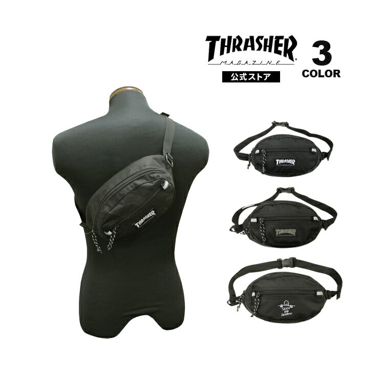 スラッシャー ウエストバッグ THRASHER BENCHMARK WAIST BAG ポーチ 撥水 メンズ レディース ユニセックス 全3色 【公式】