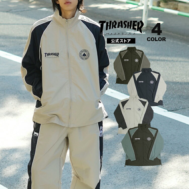Coach Jackets - 【SALE】スラッシャー ジャケット THRASHER NYLON TRACK JACKET ナイロンジャケット ブルゾン アウター メンズ レディース ユニセックス 全4色 M-XL 【公式】