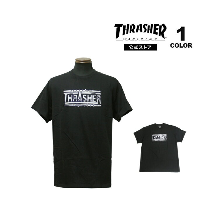 樂天商城 - 【全品P10倍 5/7 10:00から5/18 09:59まで】スラッシャー Tシャツ THRASHER CHROME GENUINE S/S T-SHIRTS 半袖 TEE インポート メンズ レディース ユニセックス ブラック 黒 M-XL