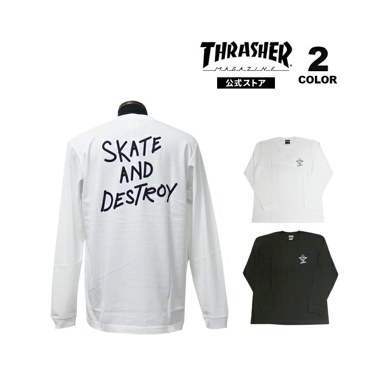 樂天商城 - 【SALE】スラッシャー Tシャツ ロンT THRASHER Gonz Destroy L/S T-SHIRTS 長袖 TEE プリント マークゴンザレス ゴンズ メンズ レディース ユニセックス 全2色 S-XL 【公式】