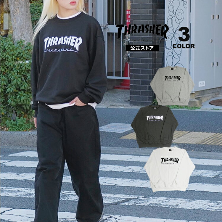 スラッシャー トレーナー THRASHER Mag Logo emb CREW SWEAT クルー 