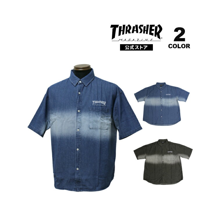 スラッシャー シャツ THRASHER FADE S/S SHIRTS 半袖シャツ ビッグシルエット