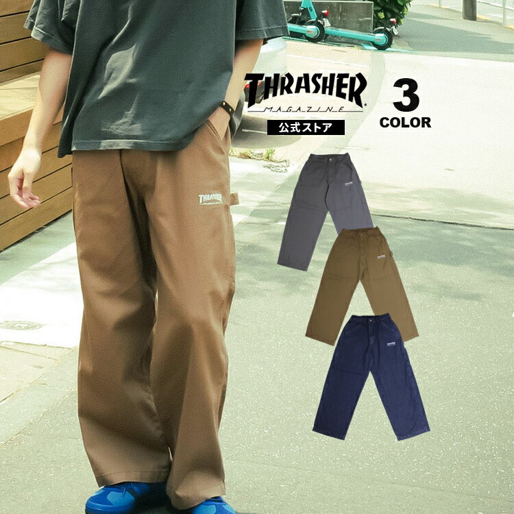 樂天商城 - 【SALE】スラッシャー パンツ THRASHER PAINTER PANTS リラックス シルエット ペインターパンツ ボトムス メンズ レディース ユニセックス 全3色 M-LL 【公式】
