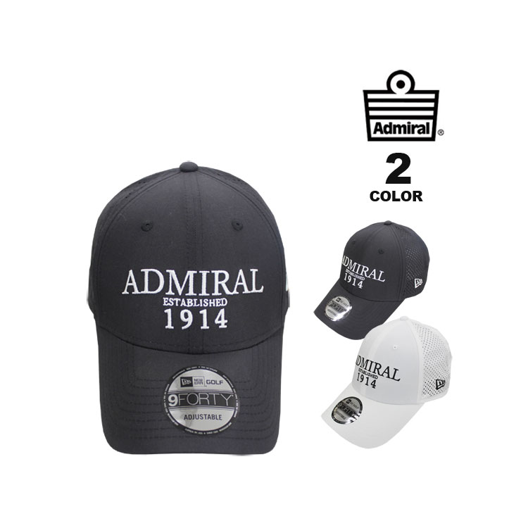 Other - アドミラル ゴルフ キャップ Admiral GOLF NEWERA PUNCHING MESH 9FORTY ADJUSTABLE CAP 帽子 ニューエラ コラボ MICROERA 抗菌スウェットバンド 接触冷感 吸水速乾 UVカット メンズ レディース ユニセックス 全2色 アジャスタブル仕様 フリーサイズ