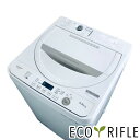 【中古】 【お買い物マラソン 5/9-5/16★P10倍】 シャープ SHARP 洗濯機 2021年製 全自動洗濯機 4.5kg べージュ 送風 乾燥機能付き ...