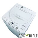 【中古】 【期間限定★楽天ポイント10倍】 シャープ SHARP 洗濯機 2022年製 全自動洗濯機 4.5kg ベージュ 送風 乾燥機能付き ES-GE4F-...