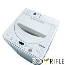 【中古】 【お買い物マラソン 5/9-5/16★P10倍】 シャープ SHARP 洗濯機 2021年製 全自動洗濯機 4.5kg べージュ 送風 乾燥機能付き ...
