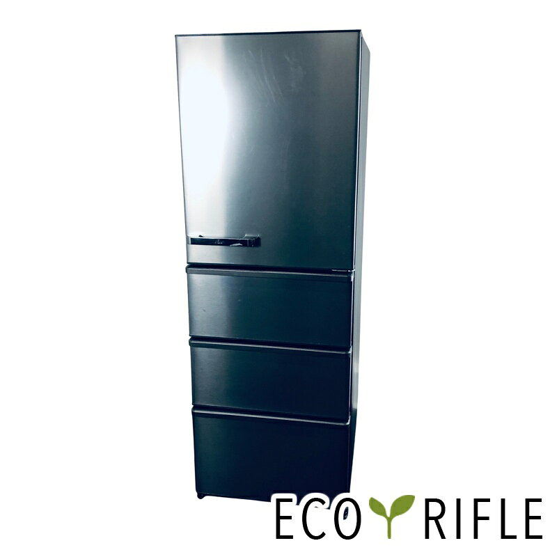 Rakuten - 【中古】 【自社配送エリア内限定】 アクア AQUA 冷蔵庫 2021年製 4ドア 430L チタニウムシルバー ファン式 右開き AQR-V43K(S) ファミリー 大型 400L以上 送料無料 設置無料 地域限定 RANK_C