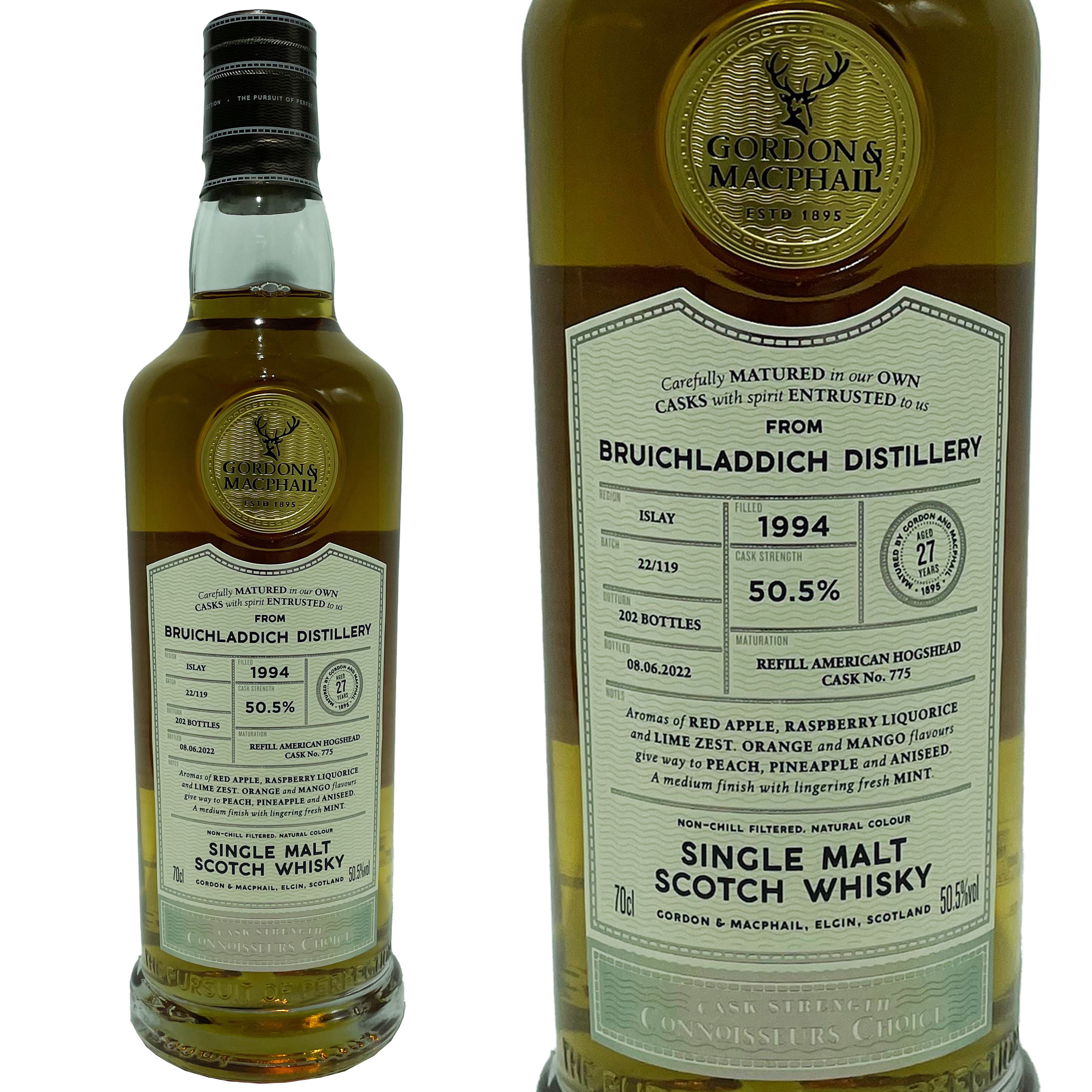 ブルイックラディ 27年 ゴードン＆マクファイル コニサーズチョイス カスク ストレングス 1994 / Bruichladdich Distillery G&M C.C Cask Strength [1994][SW]