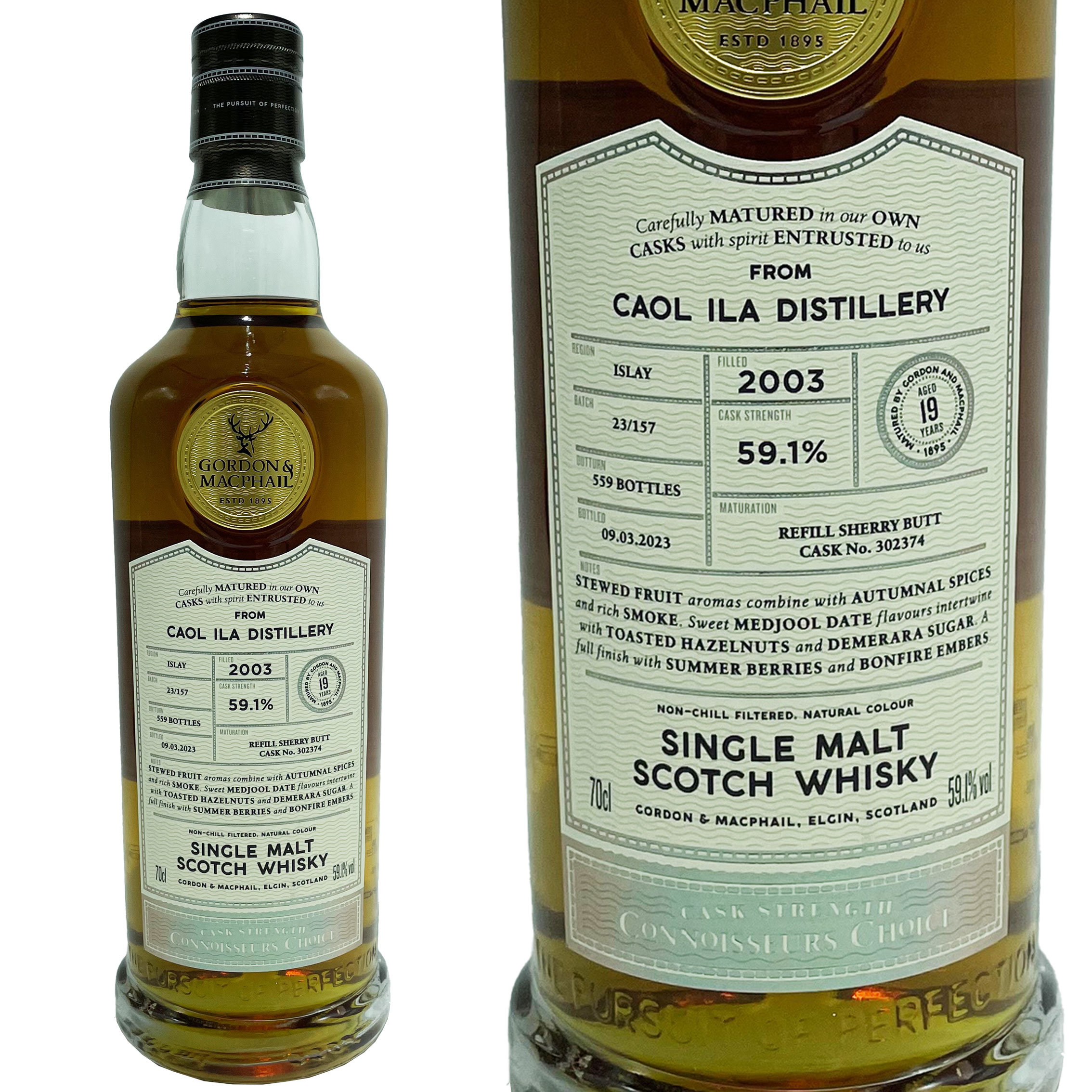 カリラ 19年 ゴードン＆マクファイル コニサーズチョイス カスク ストレングス 2003 / Caol Ila 19yo Gordon & MacPhail Connoisseurs Choice Cask Strength [2003][SW]