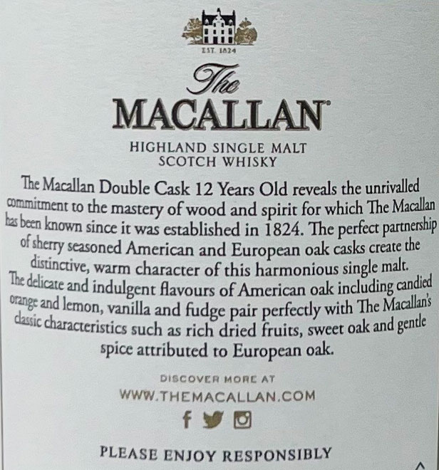 ザ・マッカラン ダブル カスク 12年 正規品 箱付 700ml/ The Macallan Double Cask 12 yo [SW]
