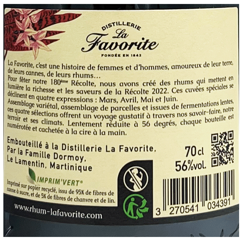 ラ ファボリット ブラン レコルテ デ ジン 2022 180th アニバーサリー / La Favorite Blanc Recolte de Juin 180th [2022][RM]