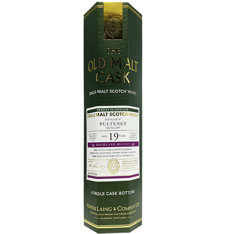 プルトニー 19年 バーボン ハンターレイン オールド モルト カスク 2002 / Pulteney 19yo Bourbon Hunter Laing Old Malt Cask [2002][SW]