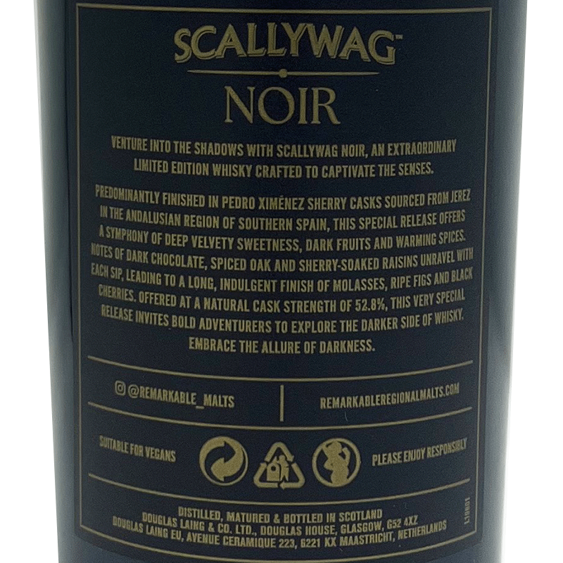 スカリーワグ ノワール エディション ダグラスレイン ブレンデッドモルト / Scallywag Noir Edition Orange Douglas Laing Blended Malt [SW]