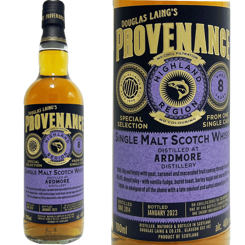 アードモア 8年 シェリー フィニッシュ 2014 ダグラスレイン プロヴェナンス / Ardmore 8yo sherry Finish DL Provenance [SW]