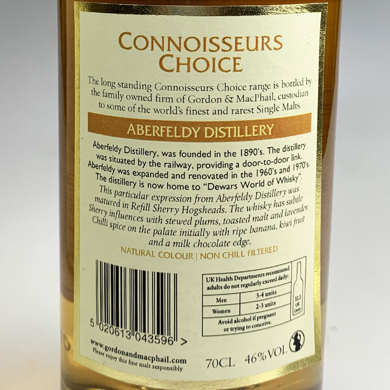 アバフェルディ ゴードン＆マクファイル コニサーズチョイス 1996 / Gordon & MacPhail Connoisseurs Aberfeldy [1996][SW]