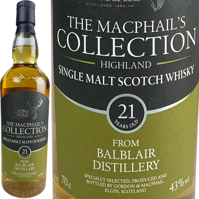 バルブレア 21年 ゴードン＆マクファイル マクファイルズ コレクション / Gordon & MacPhail MacPhail's Collection Balblair 21yo [SW]