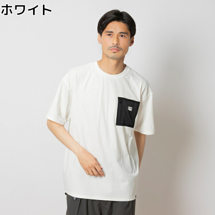 ≪スペシャルプライス≫ CAMP7 【水陸両用】ポケット付き 半袖 Tシャツ カットソー メンズ レジャーシーン 海 プール カジュアル 夏 キャンプセブン Right-on ライトオン CP-4514213のサムネイル
