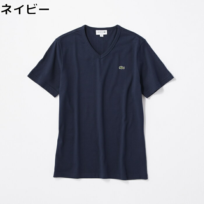 LACOSTE ワンポイントロゴVネックTシャツ　メンズRight-on,ライトオン,TH632EM,LACOSTE,ラコステ
