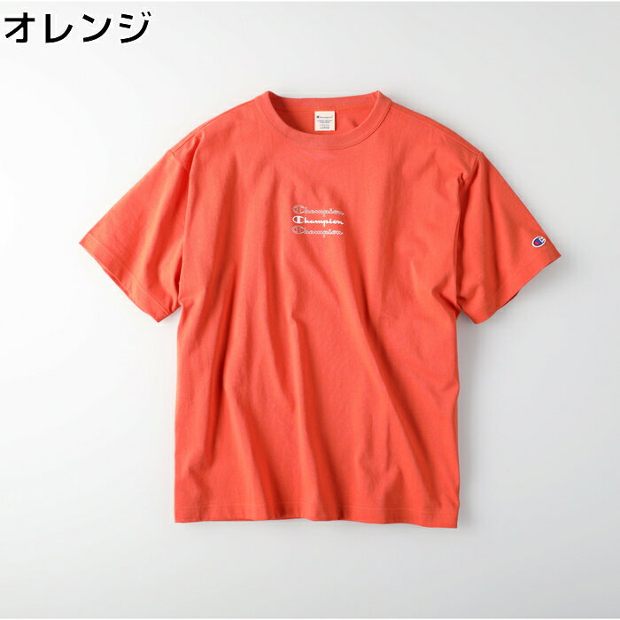 Champion 三段スクリプトロゴTシャツ　メンズRight-on,ライトオン,C8-R303R,Champion,チャンピオン