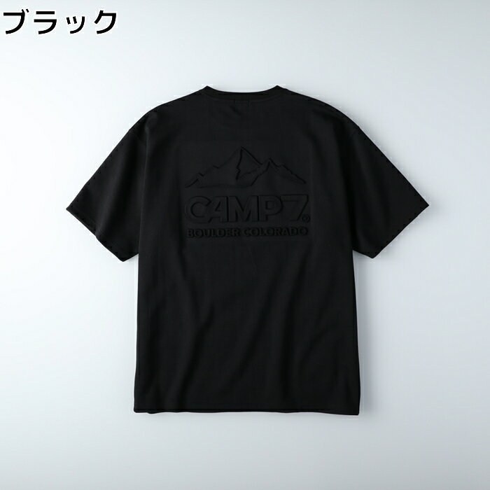 CAMP7 ポンチエンボスTシャツ　キャンプ　プリントT　半袖　エンポス　新作　夏　カジュアルRight-on,ライトオン,CP4201411105,CAMP7,キャンプ7のサムネイル