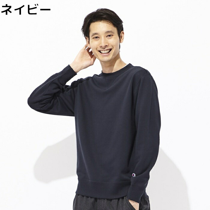 Champion クルーネックトレーナー メンズ　全4色　S-XL　あったか おしゃれ ペア カップル ペアルック お揃い 秋服 冬服 春服 　　　　　　　　　　　　　　　　　　　　　　　　　　　　Right-on,ライトオン,C8-M009R,Champion,チャンピオン