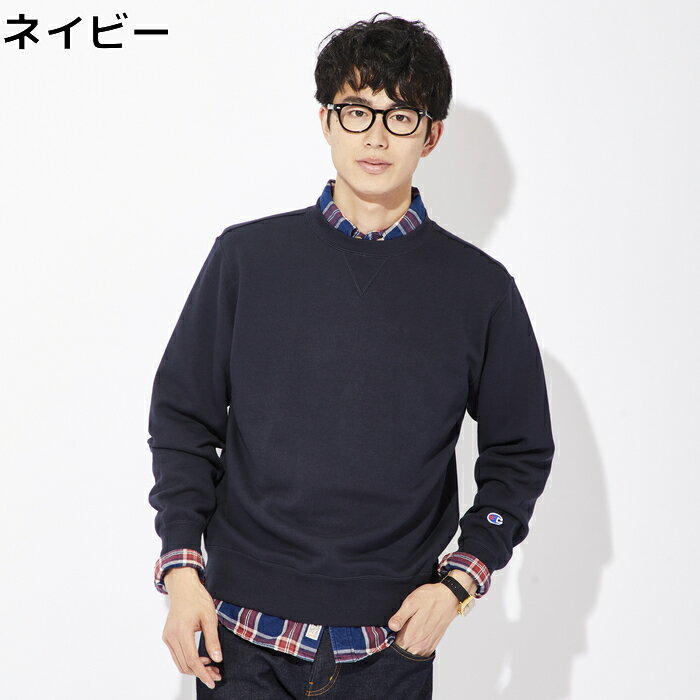 Champion 無地クルーネックトレーナー　メンズ　全8色　S-XL　　無地　 あったか おしゃれ ペア カップル ペアルック お揃い 秋服 冬服 春服 テレワークRight-on,ライトオン,C8-Q013R,Champion,チャンピオン