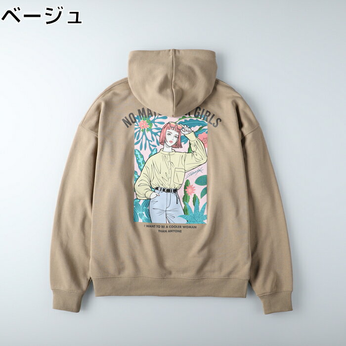 BACK NUMBER ガールズプリントパーカー　メンズ　あったか おしゃれ ペア カップル ペアルックRight-on ライトオン BN42014121003 BACK NUMBER バックナンバーのサムネイル