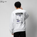 VISION STREET WEAR 別注　ゴーストプリントクルーRight-on ライトオン 4305700 VISION STREET WEAR ヴィジョンストリートウェア