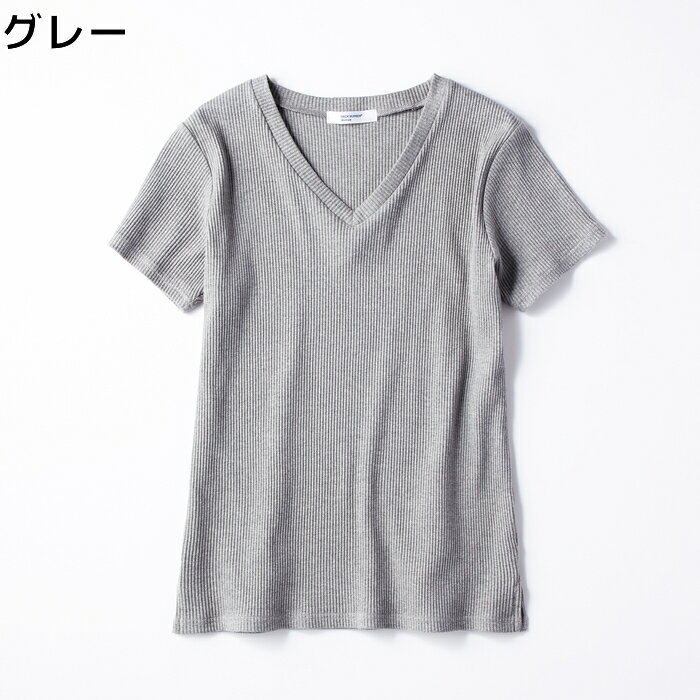 BACK NUMBER リブVネックTシャツ 　ウィメンズRight-on ライトオン BN38240126A BACK NUMBER バックナンバーのサムネイル
