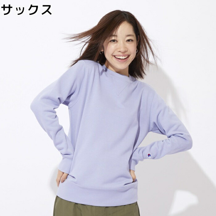 Champion 無地トレーナー ウィメンズ　全6色　S-L　ペアルック お揃い 冬 冬服 春服Right-on,ライトオン,CWSM001R,Champion,チャンピオン