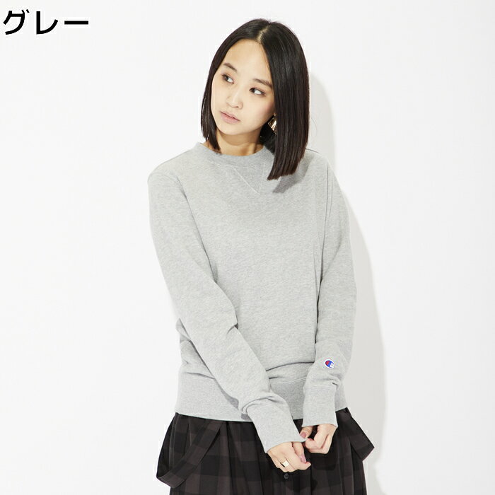 Champion 無地トレーナー ウィメンズ　全6色　S-L　ペアルック お揃い 冬 冬服 春服Right-on,ライトオン,CWSM001R,Champion,チャンピオン