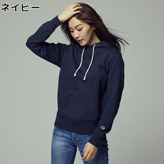 Champion 無地スウェットパーカー　ウィメンズ　全4色　M-L　ペアルック お揃い 冬 冬服 春服Right-on,ライトオン,CWSQ102R,Champion,チャンピオン