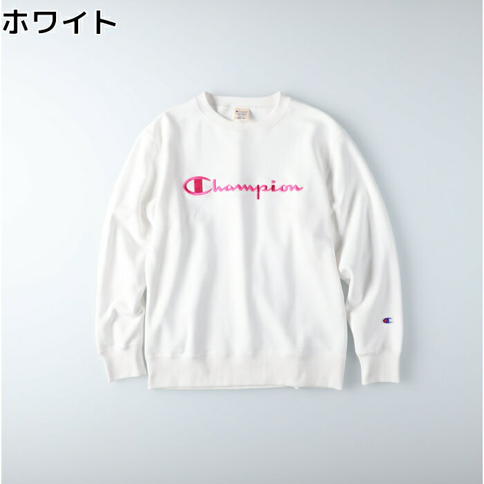 Champion クルーネックスクリプトトレーナー ウィメンズ 全4色 M-L あったか おしゃれ ペア カップル ペアルック お揃い 秋服 冬服 春服 丸首Right-on,ライトオン,CWSS003R,Champion,チャンピオン