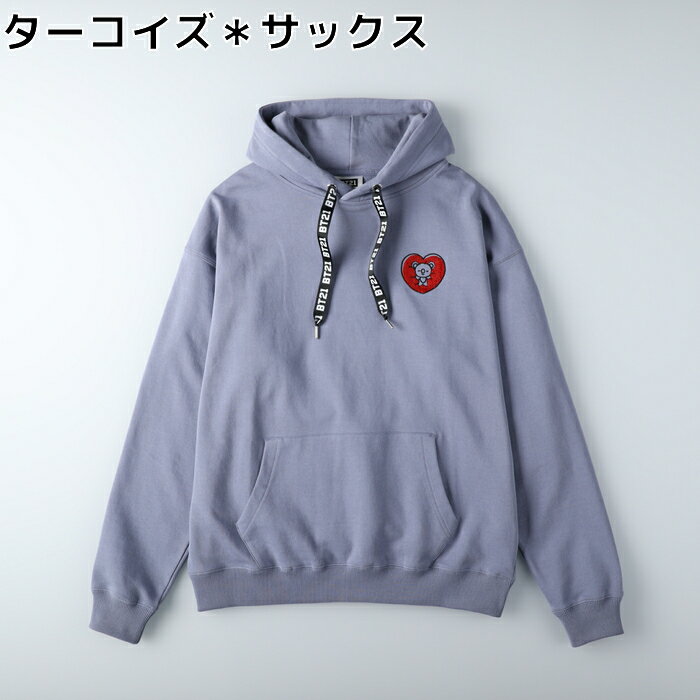 BT21 「BT21」プリントパーカー　お揃い　ペアルック　リンクコーデ　あったか　おしゃれ　冬　秋　長袖　スウェット　リモートワーク　スポーツミックスRight-on ライトオン 0483-0820 BT21 ビーティー21のサムネイル