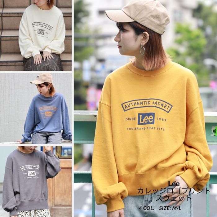 Lee カレッジロゴプリントスウェットRight-on ライトオン LT6142 Lee リーのサムネイル