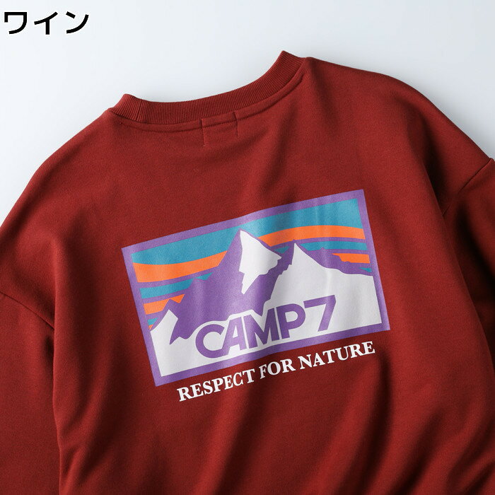 CAMP7 バックマウンテンプリントトレーナーRight-on ライトオン CP4302440003 CAMP7 キャンプ7のサムネイル