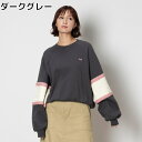 Lee ニット切替スウェット レディース トレーナー 長袖 ゆったり ニット 裏毛 リー Right-on ライトオン LT6241-C276