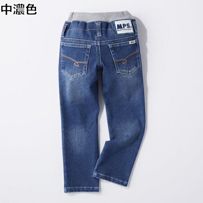 MPS ニットデニムストレートパンツ(ジュニアサイズ150-160cm)　キッズ　女の子 男の子 ユニセックス ガールズ ボーイズ 通園 通学 プチプラ おきがえRight-on ライトオン MP4131001J MPS エムピーエスのサムネイル