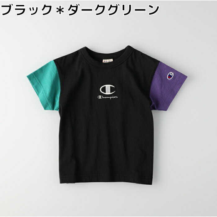 Champion クレイジー切り替えTシャツ　キッズRight-on,ライトオン,FCS6701,Champion,チャンピオンのサムネイル