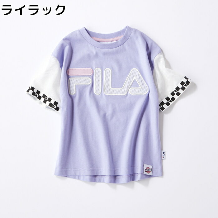 FILA 【FILA×TEGTEG cheered by Girls2】 袖切り替えTシャツ(ジュニアサイズ155cm) キッズRight-on,ライトオン,764506,FILA,フィラ