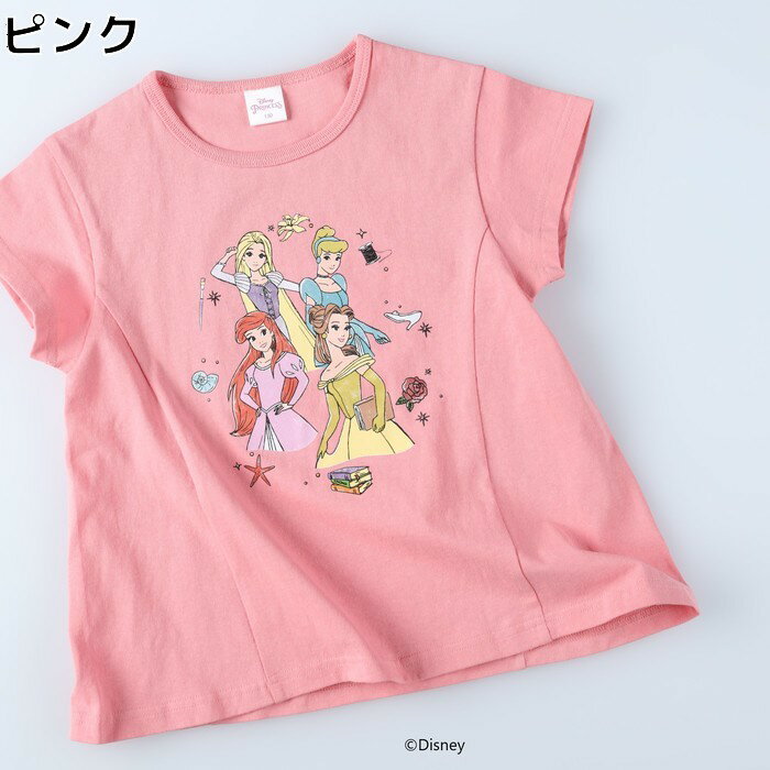 DISNEY プリンセス／裾フレアTシャツ キッズ トップス Tシャツ tシャツ 半袖 夏 夏服 子ども 子供 子ども服 子供服Right-on ライトオン 310009R DISNEY ディズニーのサムネイル