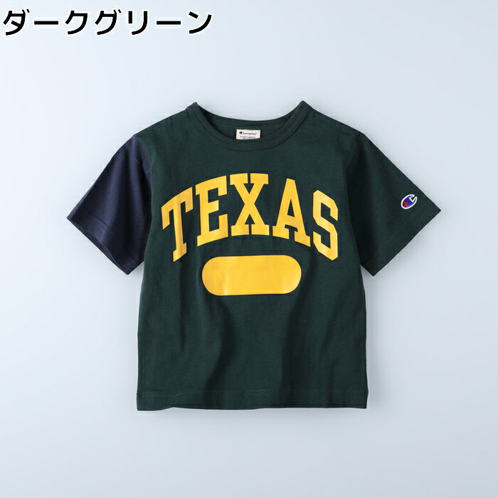 Champion カレッジプリントTシャツ キッズ トップス Tシャツ tシャツ 半袖 夏 夏服 子ども 子供 男の子 女の子 カレッジ 人気 かわいいRight-on ライトオン CKSV340R Champion チャンピオン