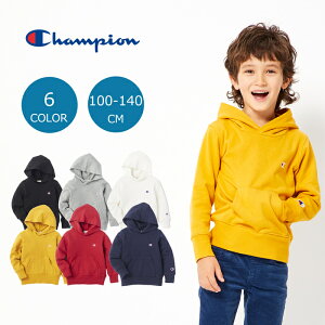 Champion ワンポイントパーカー キッズ　全6色　100-140 カットソー おしゃれ トップス 春服 秋服 クルーネック 綿 ブラック ホワイト ペア お揃いRight-on,ライトオン,FCS6112,Champion,チャンピオン