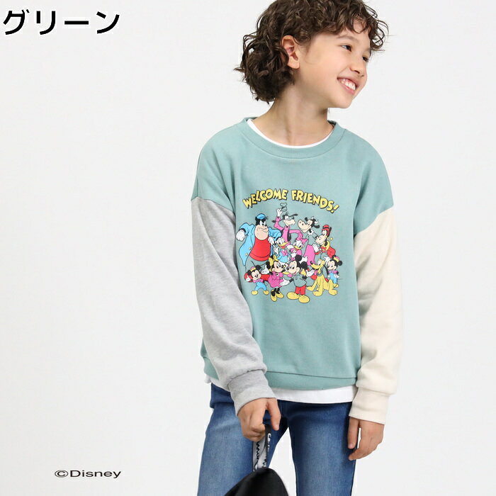 DISNEY ミッキー&フレンズ／クルーネックトレーナーRight-on ライトオン DN43032001 DISNEY ディズニーのサムネイル